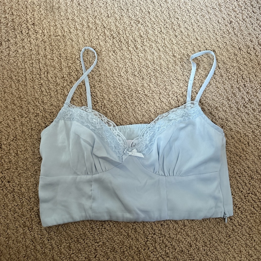 Princess Polly Blue Lace Tank